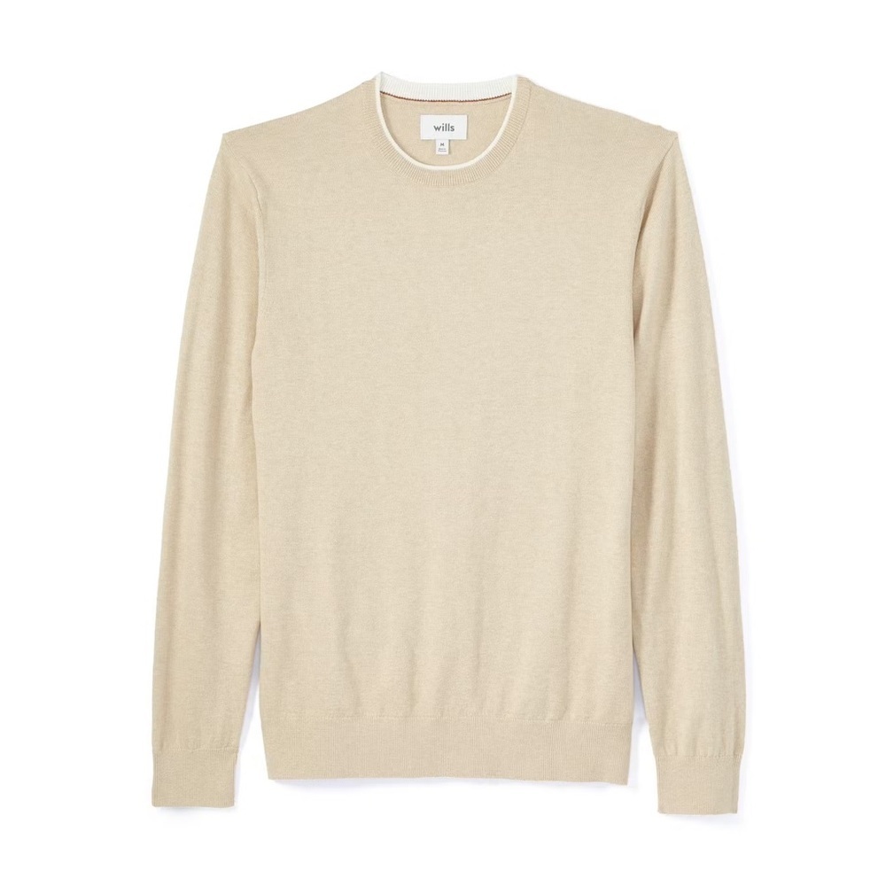 Wills - Cotton Cashmere Crewneck Sweater - Oatmeal